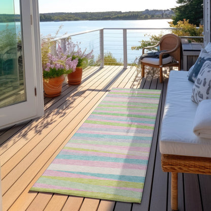 LOOMLAN Rugs Liora Green Washable Indoor-Outdoor Rug