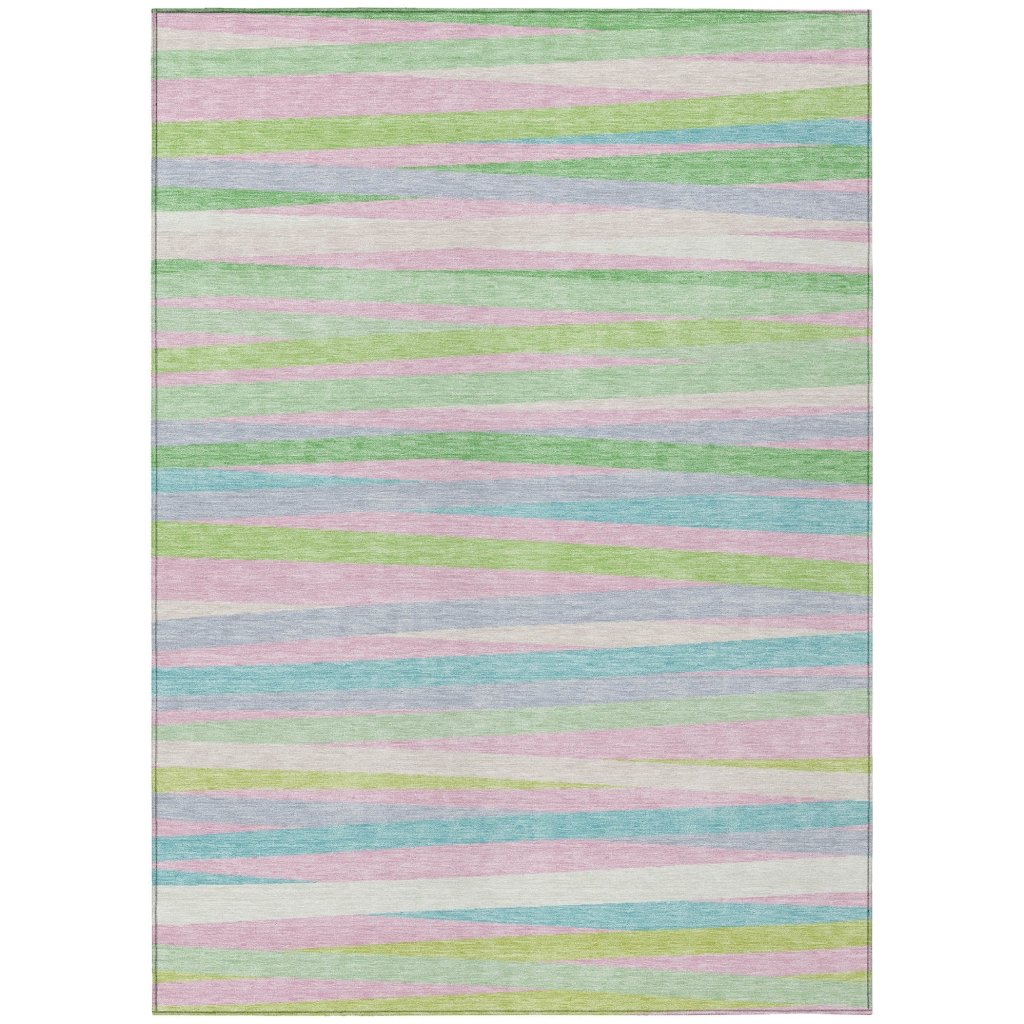LOOMLAN Rugs Liora Green Washable Indoor-Outdoor Rug