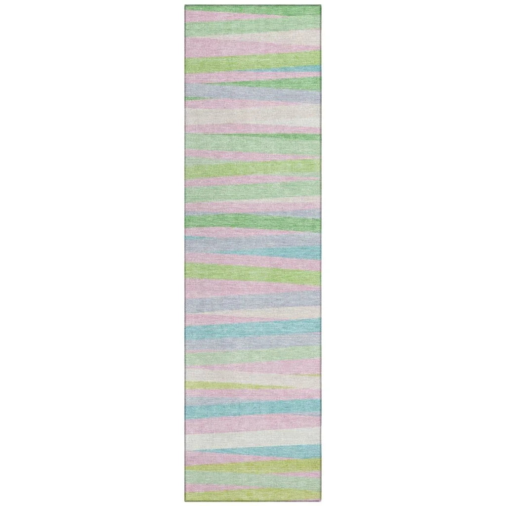 LOOMLAN Rugs Liora Green Washable Indoor-Outdoor Rug