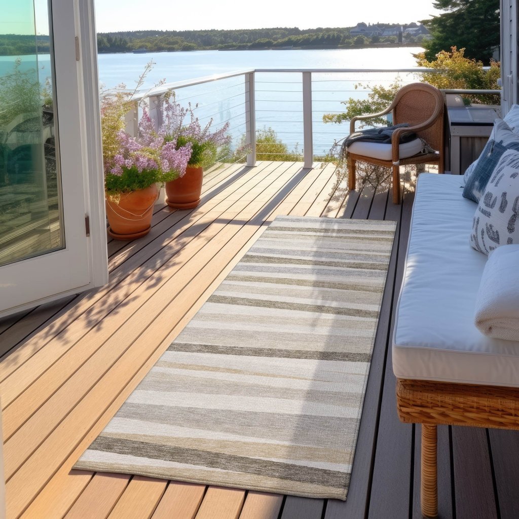 LOOMLAN Rugs Liora Ivory Washable Indoor-Outdoor Rug