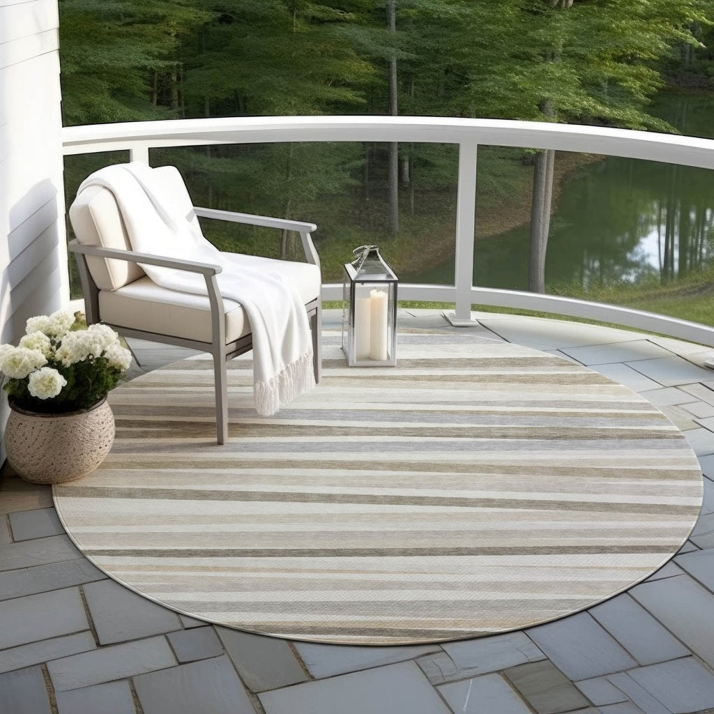 LOOMLAN Rugs Liora Ivory Washable Indoor-Outdoor Rug
