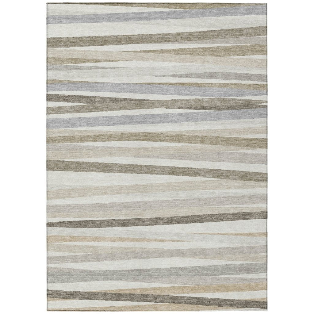 LOOMLAN Rugs Liora Ivory Washable Indoor-Outdoor Rug