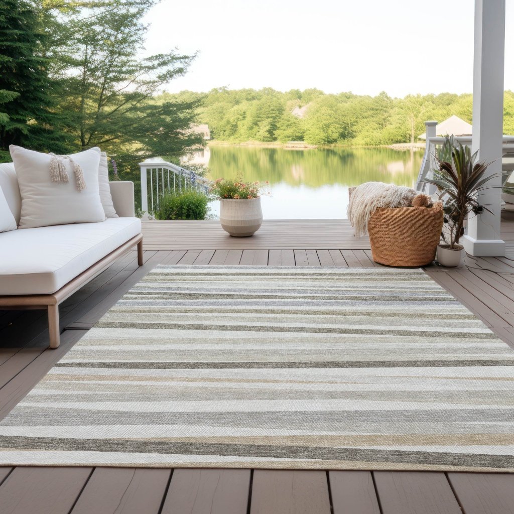 LOOMLAN Rugs Liora Ivory Washable Indoor-Outdoor Rug