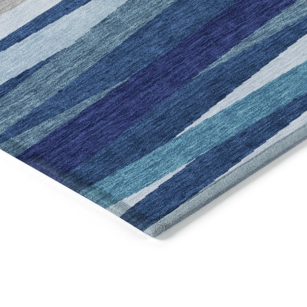 LOOMLAN Rugs Liora Navy Washable Indoor-Outdoor Rug
