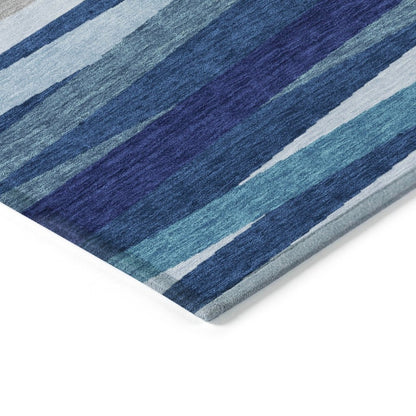 LOOMLAN Rugs Liora Navy Washable Indoor-Outdoor Rug
