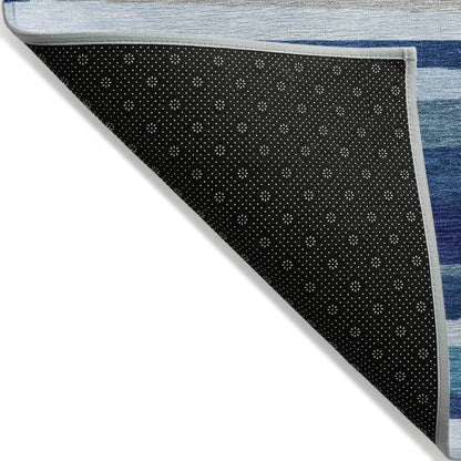 LOOMLAN Rugs Liora Navy Washable Indoor-Outdoor Rug