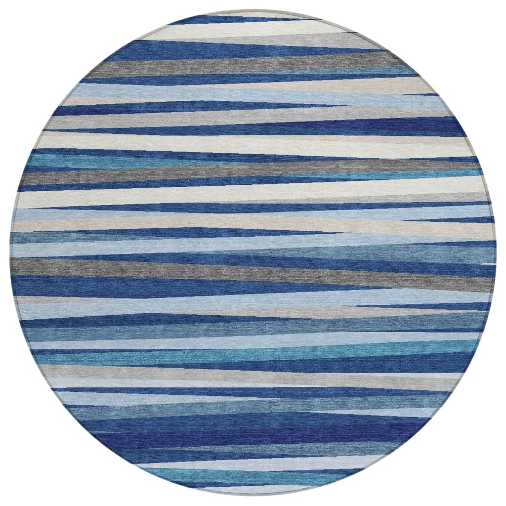 LOOMLAN Rugs Liora Navy Washable Indoor-Outdoor Rug