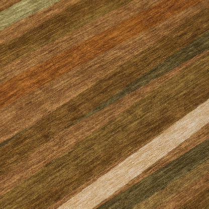 LOOMLAN Rugs Liora Orange Washable Indoor-Outdoor Rug