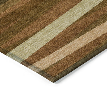 LOOMLAN Rugs Liora Orange Washable Indoor-Outdoor Rug
