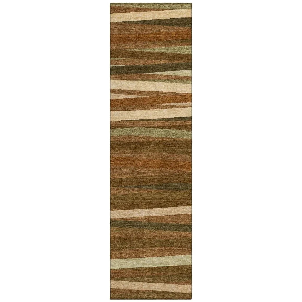 LOOMLAN Rugs Liora Orange Washable Indoor-Outdoor Rug