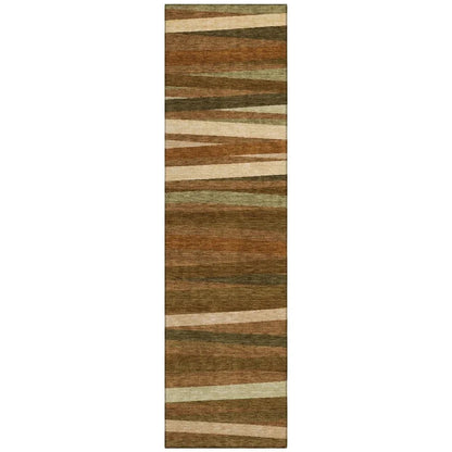 LOOMLAN Rugs Liora Orange Washable Indoor-Outdoor Rug