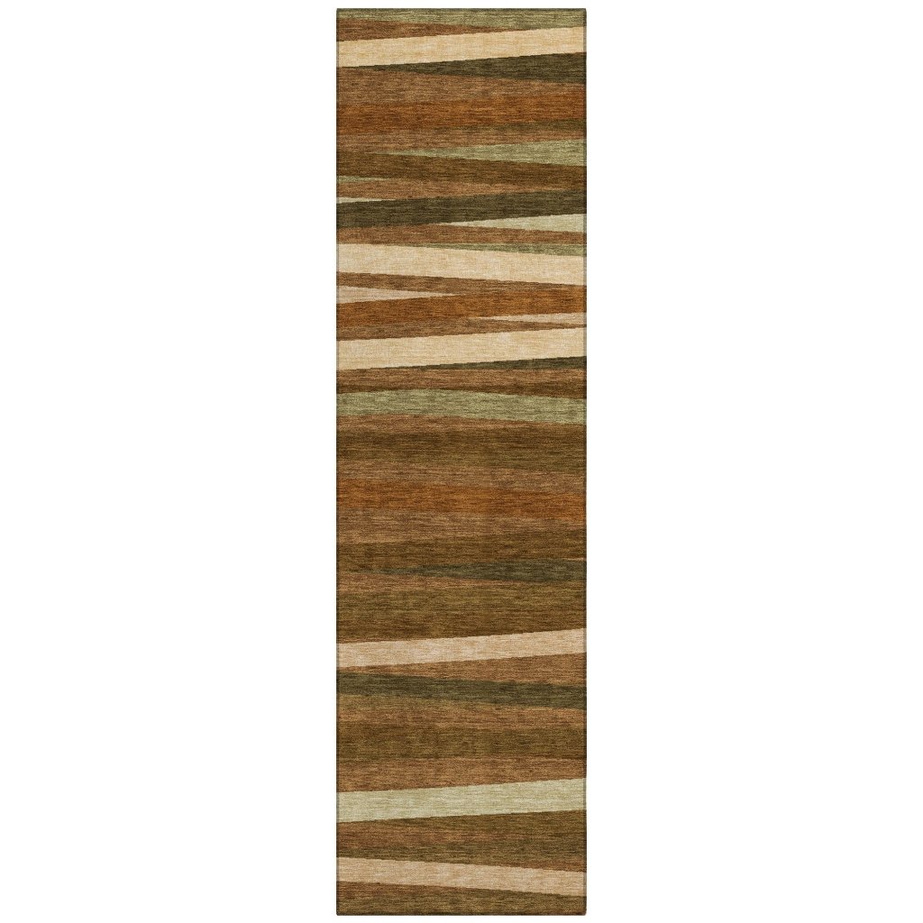 LOOMLAN Rugs Liora Orange Washable Indoor-Outdoor Rug