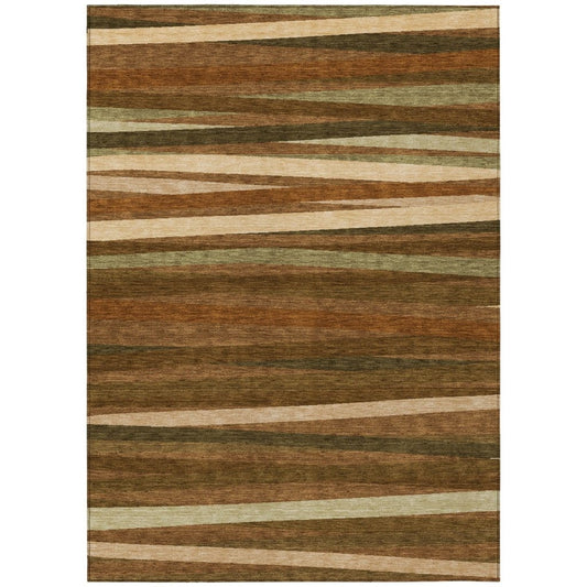 LOOMLAN Rugs Liora Orange Washable Indoor-Outdoor Rug