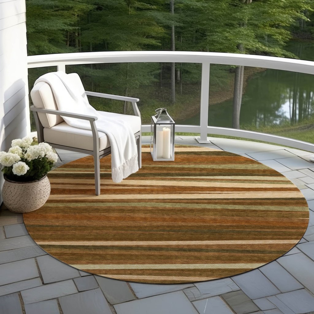 LOOMLAN Rugs Liora Orange Washable Indoor-Outdoor Rug