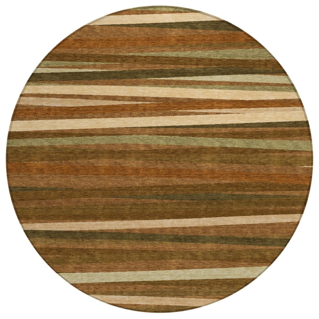 LOOMLAN Rugs Liora Orange Washable Indoor-Outdoor Rug