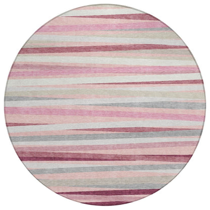 LOOMLAN Rugs Liora Pink Washable Indoor-Outdoor Rug