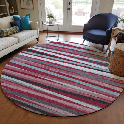 LOOMLAN Rugs Liora Red Washable Indoor-Outdoor Rug