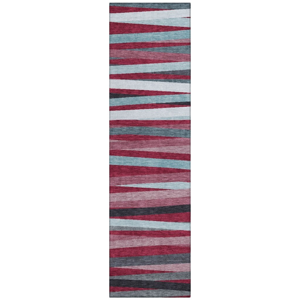 LOOMLAN Rugs Liora Red Washable Indoor-Outdoor Rug