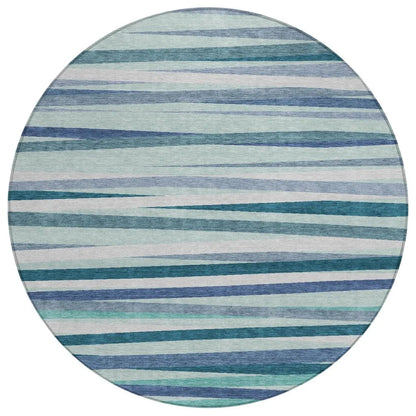 LOOMLAN Rugs Liora Teal Washable Indoor-Outdoor Rug