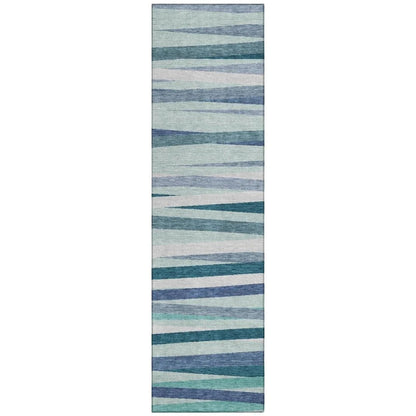 LOOMLAN Rugs Liora Teal Washable Indoor-Outdoor Rug