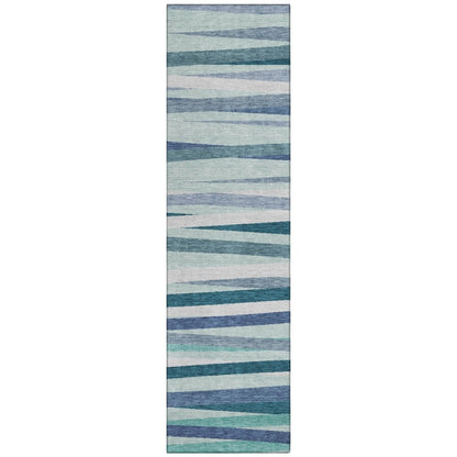 LOOMLAN Rugs Liora Teal Washable Indoor-Outdoor Rug