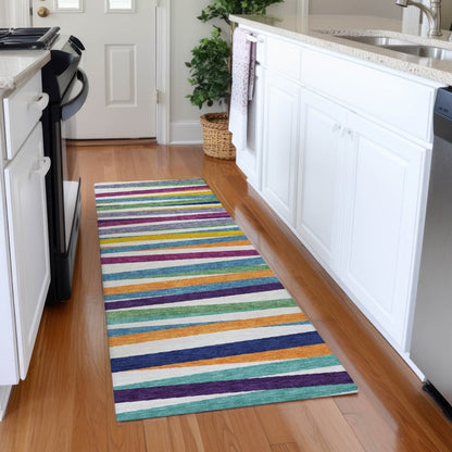 LOOMLAN Rugs Liora White Washable Indoor-Outdoor Rug