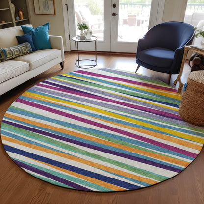 LOOMLAN Rugs Liora White Washable Indoor-Outdoor Rug