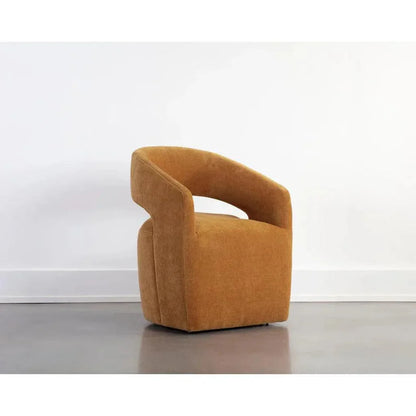 SUNPAN Lloret Fabric Wheeled Dining Armchair