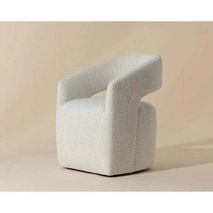 SUNPAN Lloret Fabric Wheeled Dining Armchair