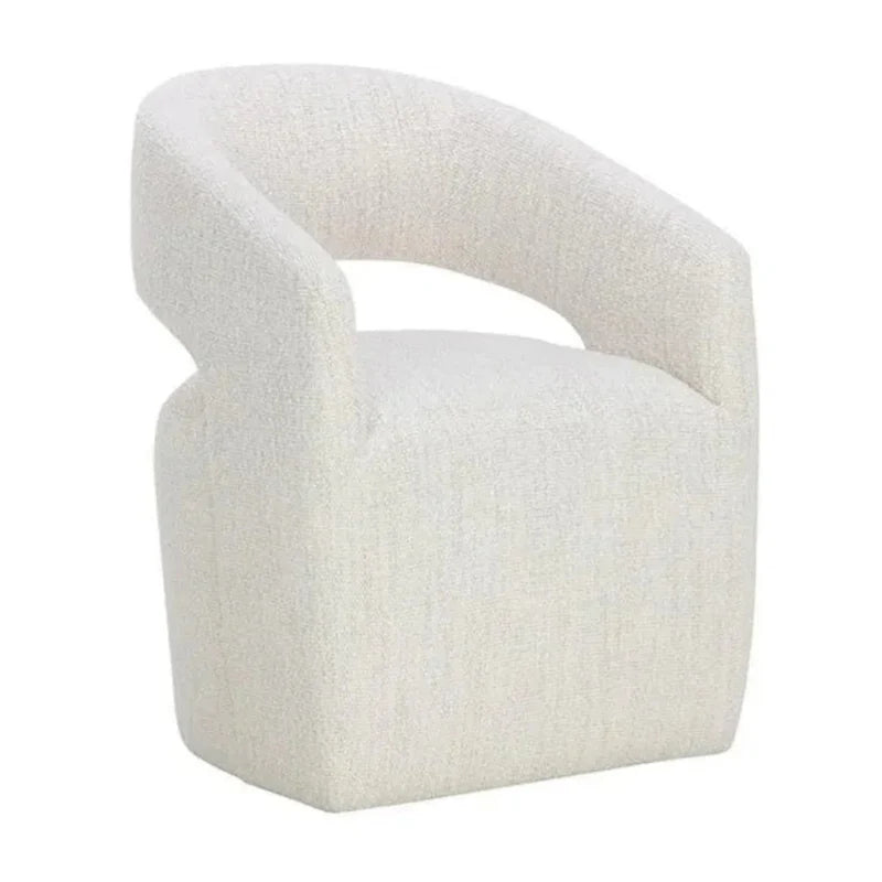 SUNPAN Lloret Fabric Wheeled Dining Armchair