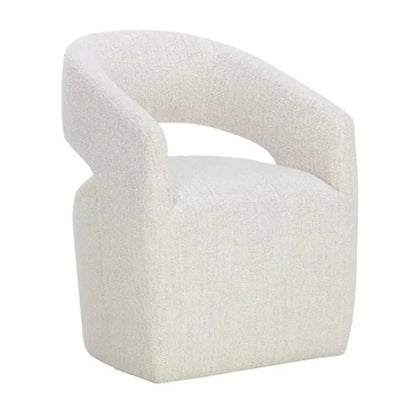 SUNPAN Lloret Fabric Wheeled Dining Armchair