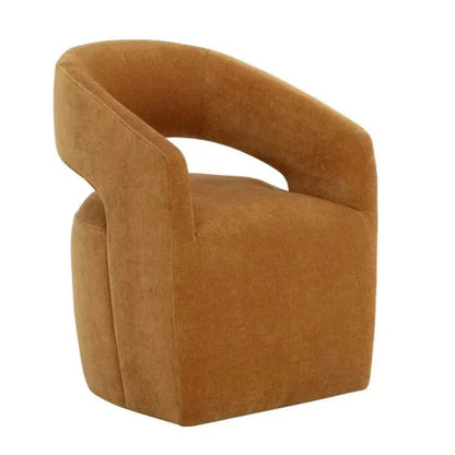 SUNPAN Lloret Fabric Wheeled Dining Armchair