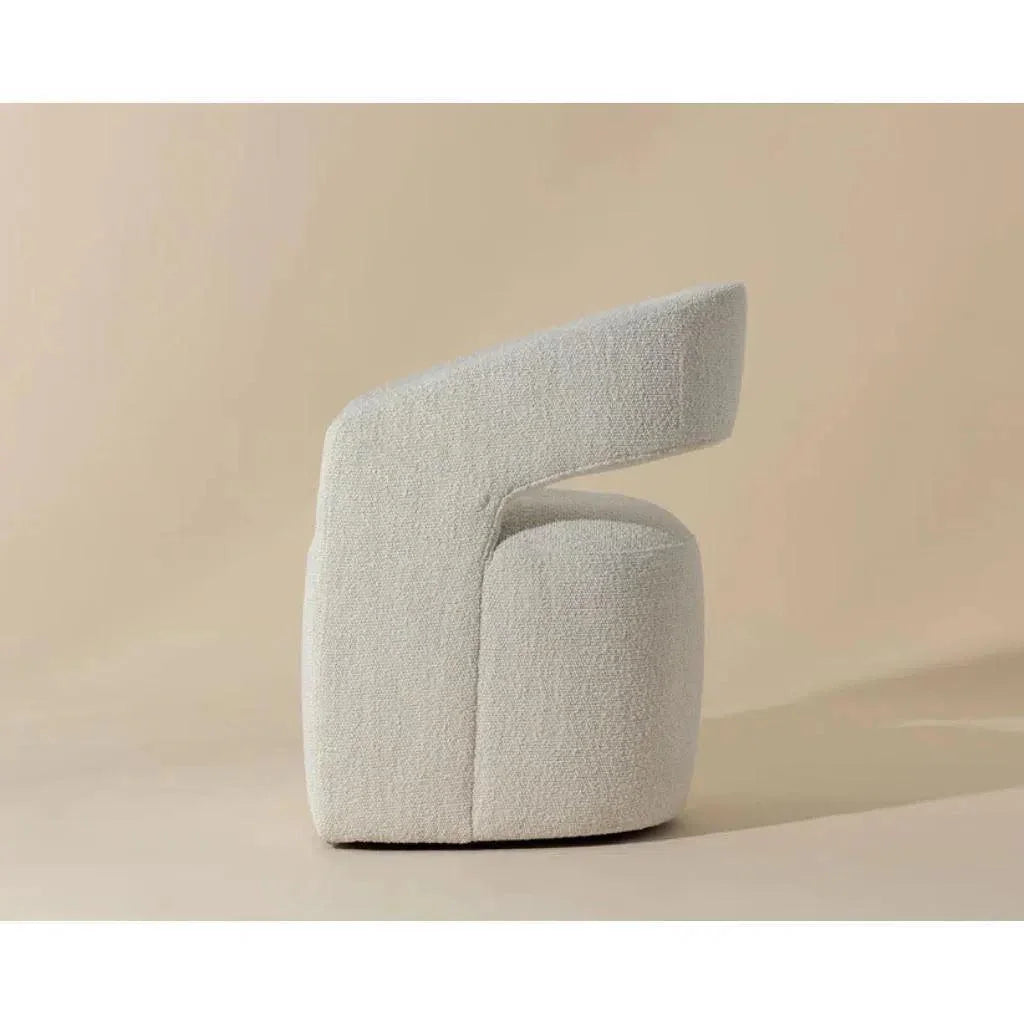 SUNPAN Lloret Fabric Wheeled Dining Armchair