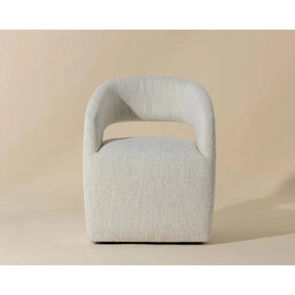SUNPAN Lloret Fabric Wheeled Dining Armchair