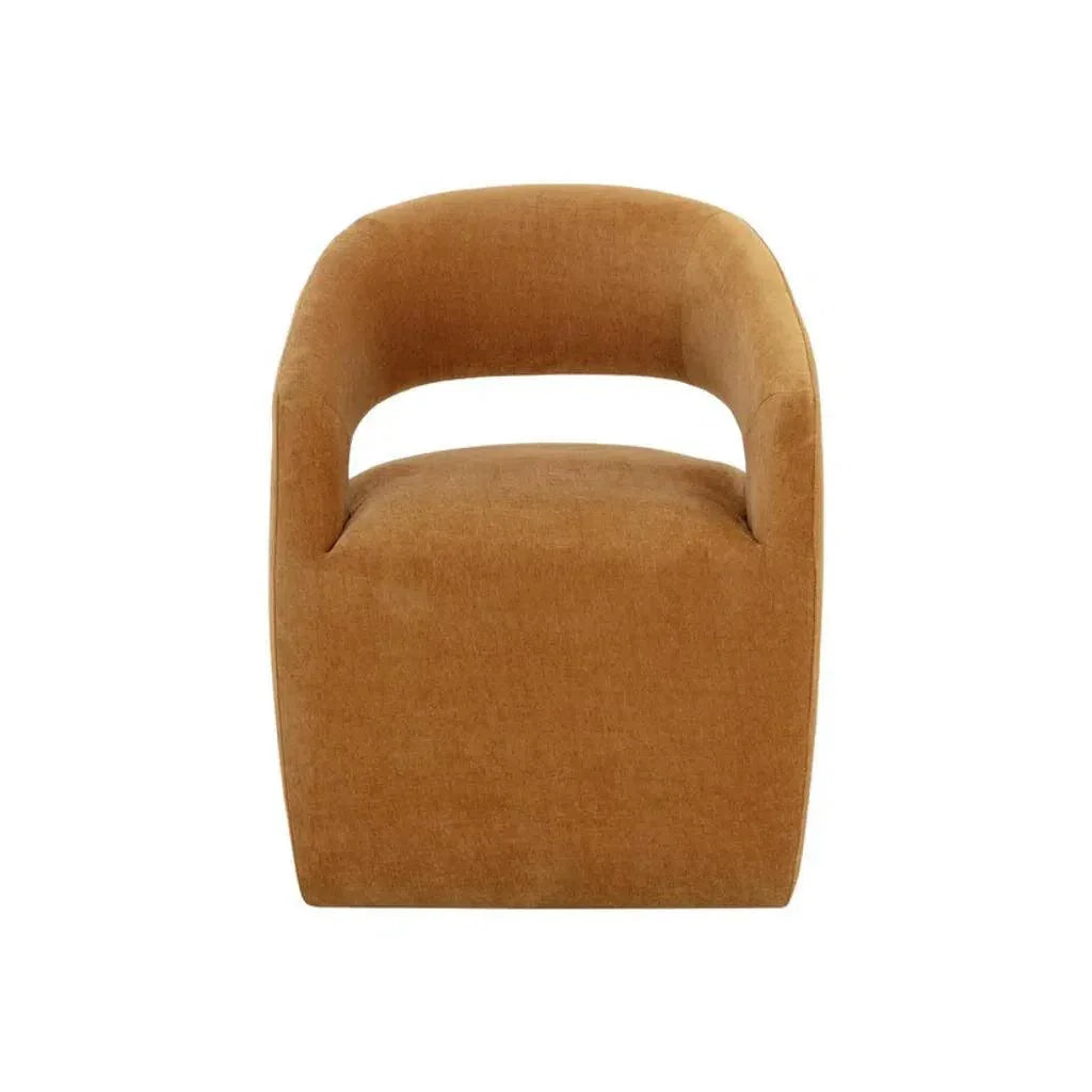 SUNPAN Lloret Fabric Wheeled Dining Armchair