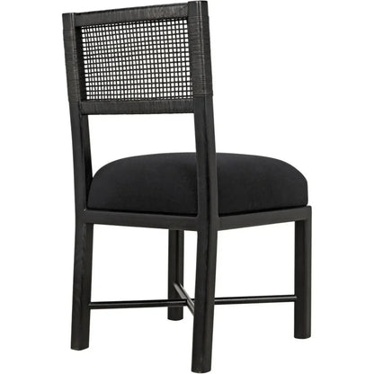 Noir Lobos Black Wood Armless Chair