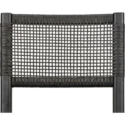 Noir Lobos Black Wood Armless Chair