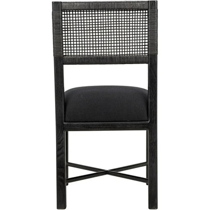 Noir Lobos Black Wood Armless Chair