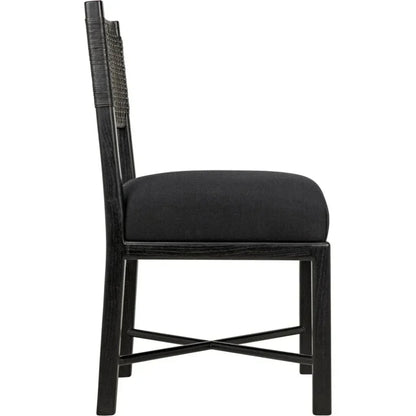 Noir Lobos Black Wood Armless Chair