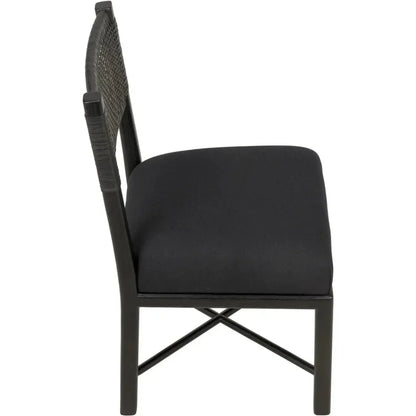 Noir Lobos Black Wood Armless Chair