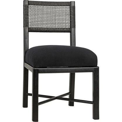 Noir Lobos Black Wood Armless Chair
