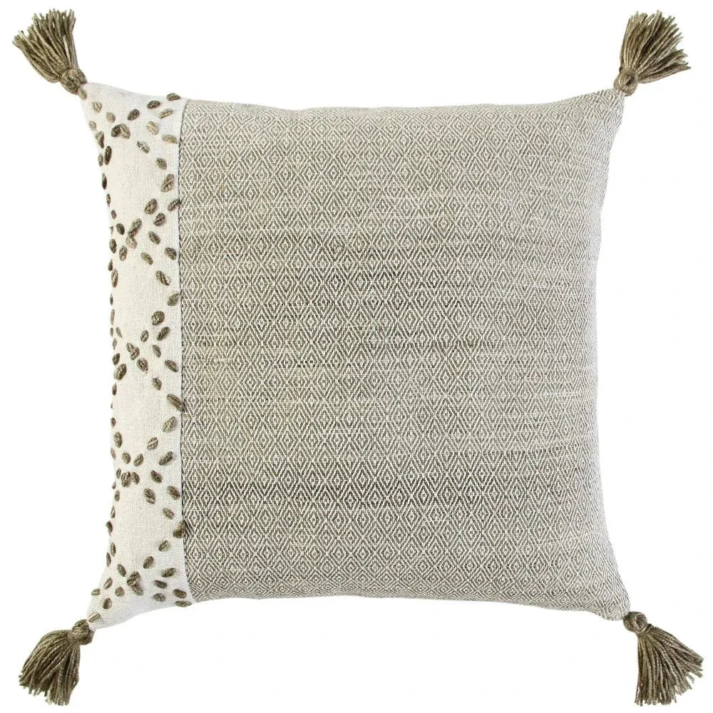 Lois Outdoor Throw Pillow With Tassels