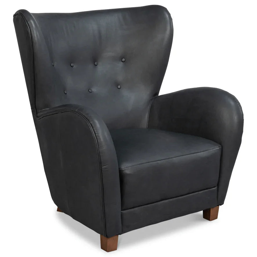 Lombard Leather Wing Chair