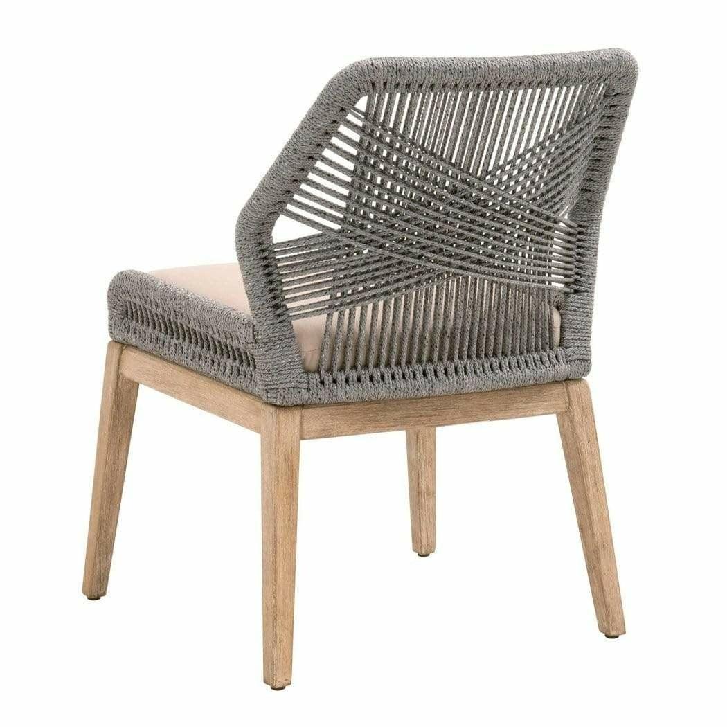 Loom Dining Chair, Set of 2 Platinum Rope, Light Gray, Natural Gray Mahogany - Sideboards and Things Accents_Natural, Back Type_Full Back, Back Type_With Back, Brand_Essentials For Living, Color_Beige, Color_Gray, Color_Natural, Finish_Distressed, Legs Material_Wood, Materials_Rope, Number of Pieces_2PC Set, Product Type_Dining Height, Seat Material_Upholstery, Shape_Armless, Upholstery Type_Fabric Blend, Upholstery Type_Rope, Wood Species_Mahogany