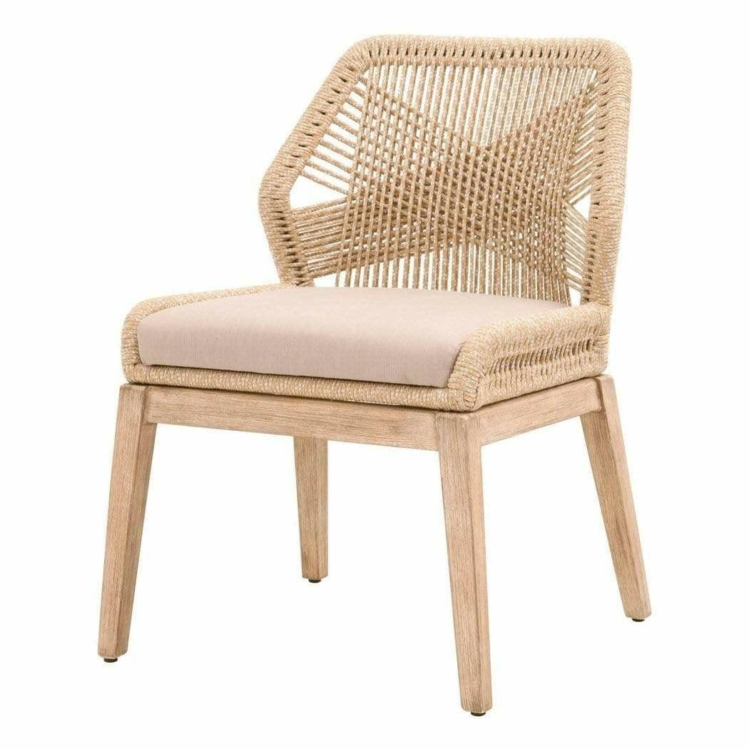 Loom Dining Chair, Set of 2 Sand Rope, Light Gray, Natural Gray Mahogany - Sideboards and Things Accents_Natural, Back Type_Full Back, Back Type_With Back, Brand_Essentials For Living, Color_Beige, Color_Natural, Color_Tan, Finish_Distressed, Legs Material_Wood, Materials_Rope, Number of Pieces_2PC Set, Product Type_Dining Height, Shape_Armless, Upholstery Type_Fabric Blend, Upholstery Type_Rope, Wood Species_Mahogany