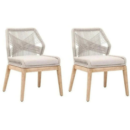 Loom Fabric Armless Dining Chair 2PC - LOOMLAN - Essentials For Living - Dining Chairs