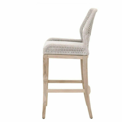 Loom Outdoor Rope Barstool Taupe Rope Teak Wood - Sideboards and Things Accents_Silver, Back Type_Full Back, Back Type_Low Back, Brand_Essentials For Living, Color_Gray, Color_Tan, Color_White, Features_Indoor/Outdoor Use, Legs Material_Metal, Legs Material_Wood, Materials_Metal, Materials_Rope, Materials_Upholstery, Metal Type_Steel, Shape_Armless, Upholstery Type_Olefin, Upholstery Type_Performance Fabric, Upholstery Type_Rope, Wood Species_Teak