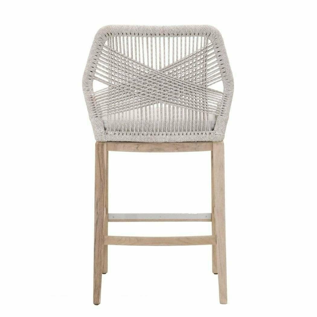 Loom Outdoor Rope Barstool Taupe Rope Teak Wood - Sideboards and Things Accents_Silver, Back Type_Full Back, Back Type_Low Back, Brand_Essentials For Living, Color_Gray, Color_Tan, Color_White, Features_Indoor/Outdoor Use, Legs Material_Metal, Legs Material_Wood, Materials_Metal, Materials_Rope, Materials_Upholstery, Metal Type_Steel, Shape_Armless, Upholstery Type_Olefin, Upholstery Type_Performance Fabric, Upholstery Type_Rope, Wood Species_Teak