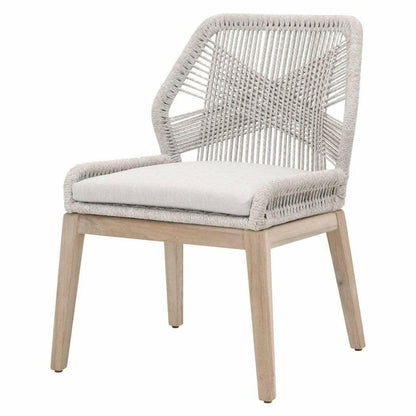 Loom Outdoor Rope Dining Chair, Set of 2 Taupe Rope and Teak - Sideboards and Things Accents_Silver, Back Type_Full Back, Brand_Essentials For Living, Color_Tan, Color_White, Features_Indoor/Outdoor Use, Legs Material_Wood, Materials_Rope, Materials_Upholstery, Number of Pieces_2PC Set, Shape_Armless, Upholstery Type_Olefin, Upholstery Type_Performance Fabric, Upholstery Type_Rope, Wood Species_Teak