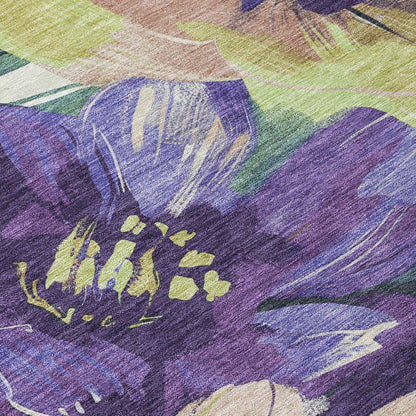 LOOMLAN Rugs Loomara Purple Washable Indoor-Outdoor Rug